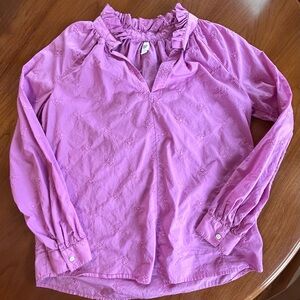 GAP Pink Embroidered Blouse